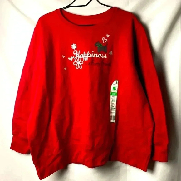 JMS ECOSMART SOFT SWEATS WOMEN PLUS SIZE 2X(18/20) RED SWEATSHIRT FLEECE… - Picture 1 of 13